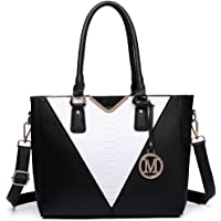  - Miss Lulu Bolso de Mano Mujer Bolso Señora Tote Multicolor Piel Sintética Ajustable Bolso Hombro